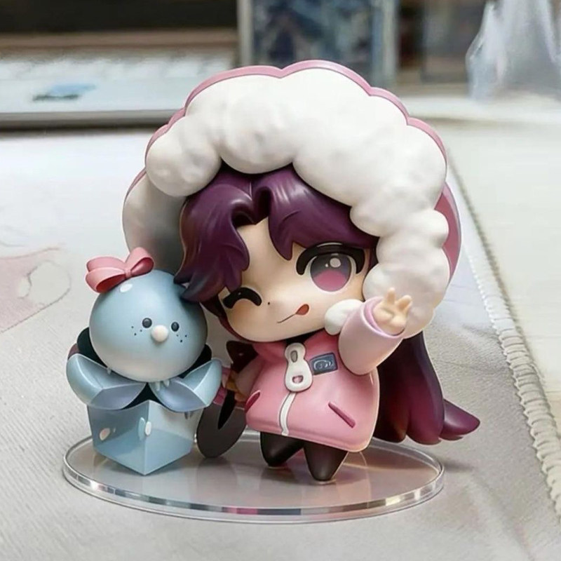 Case Fan - ラブアンドディープスペース キューユーチビーフィギュア アニメグッズ デスクトップオーナメント PCケースデコレーション コレクタブルモデル