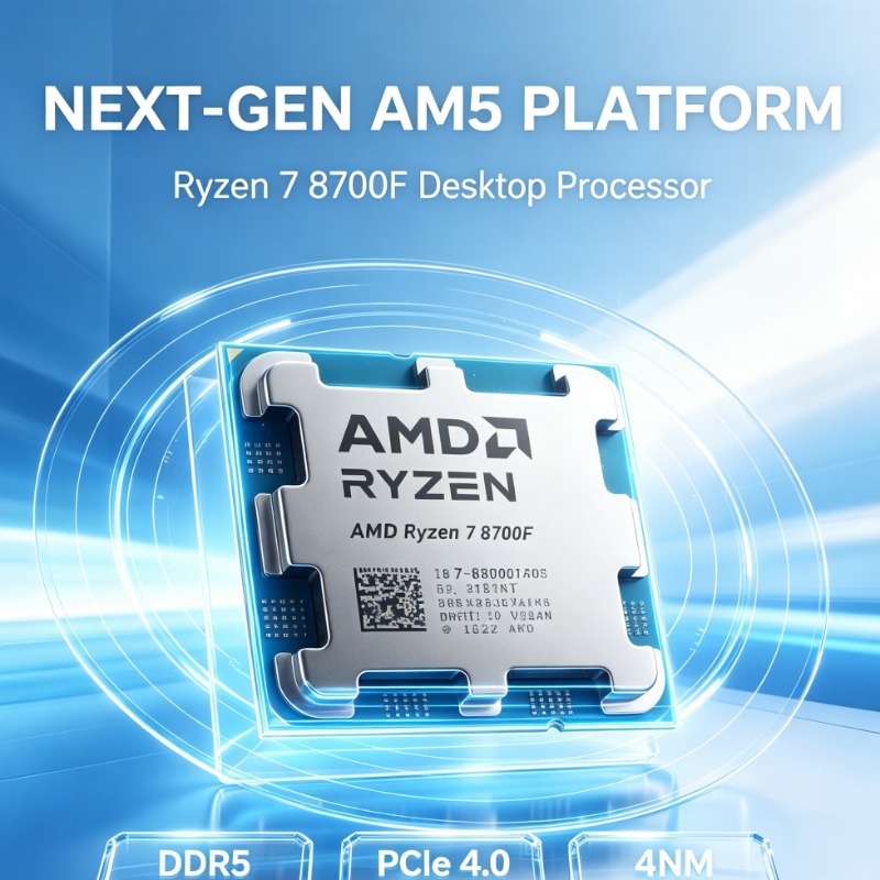 Cpu Cooler - R7 8700F デスクトッププロセッサ 8コア 16スレッド 4.1GHz