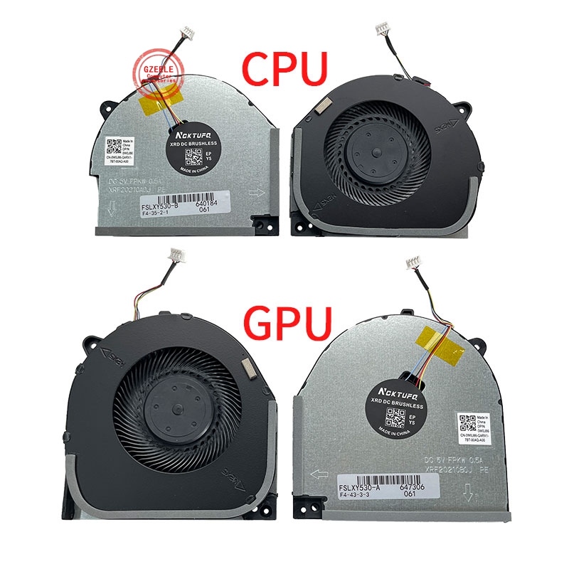 Gpu Cooler - Lenovo Lenovo-ノートブック冷却ファン,Lenovo Mid,CPU,gpu,4ワイヤー,y7000,Y7000-1060, 1050,y530,Y530-15ICH,dfs200105br0t,2018