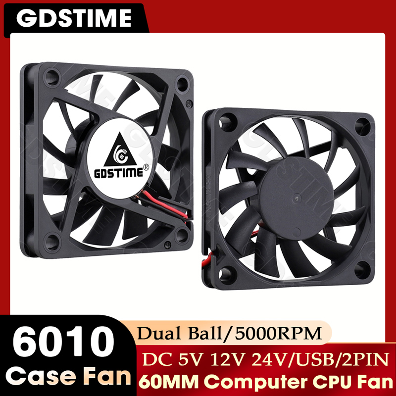 Gpu Cooler - GDSTIME 60mmファン 24V 12Vファン 60x60x10MM CPUクーラー