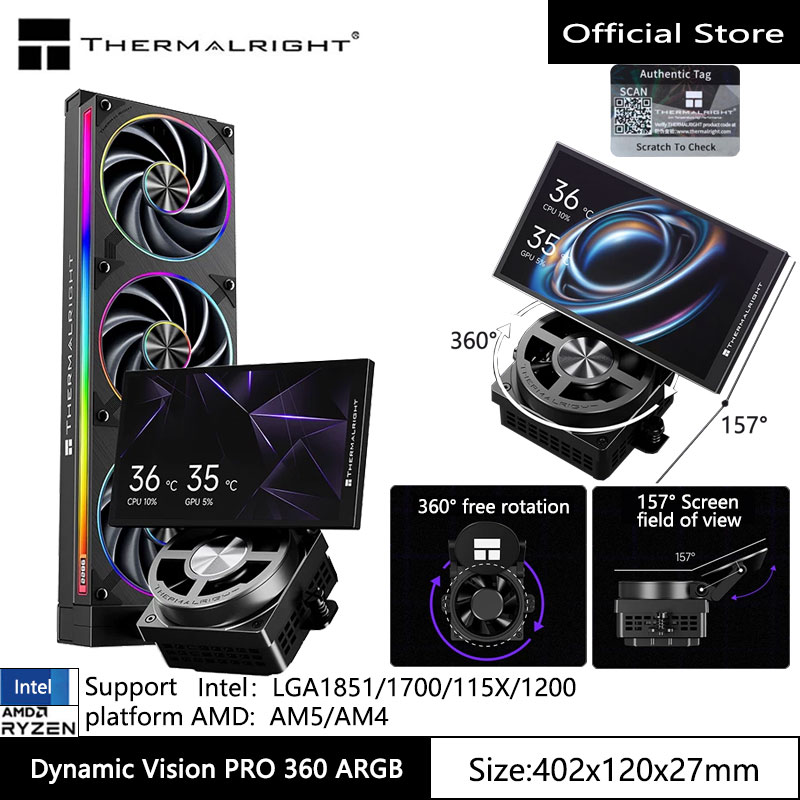 Air Cooler Cpu - Thermalright Dynamic Vision PRO 360 ARGB