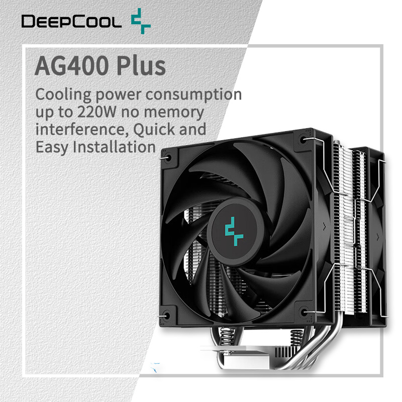 DEEPCOOL AG400 4 ヒートパイプデュアルファン - Air Cooler Cpu のレビューと価格