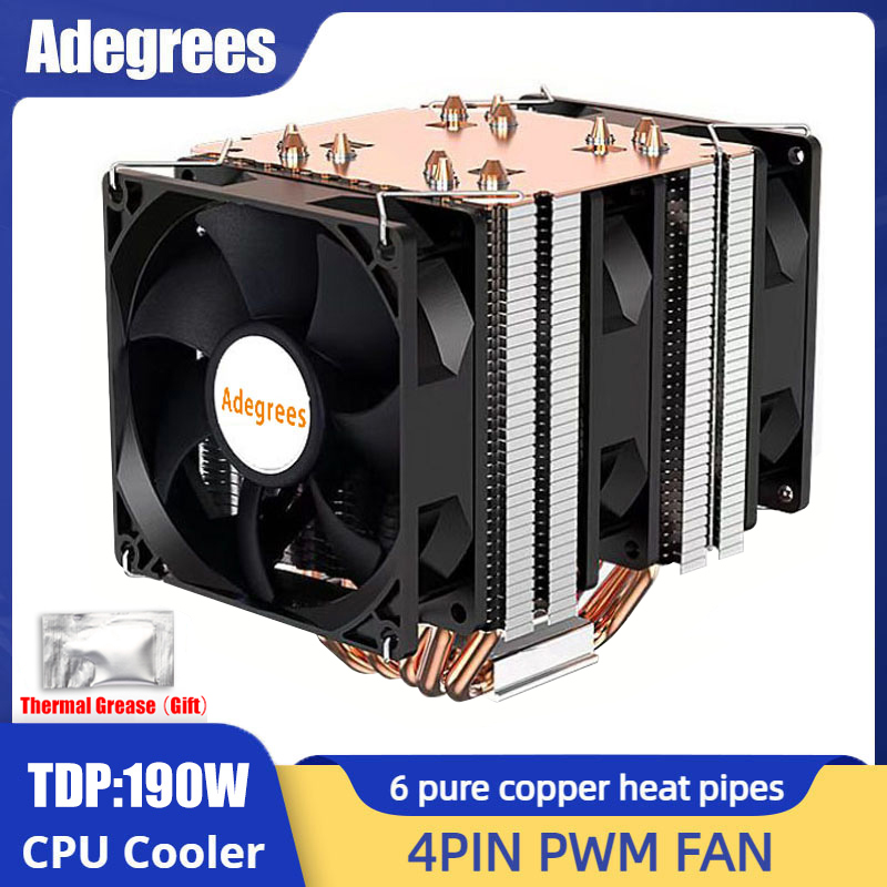 6 ヒートパイプ CPU クーラー 4Pin PWM PC  - Cpu Cooler のレビューと価格
